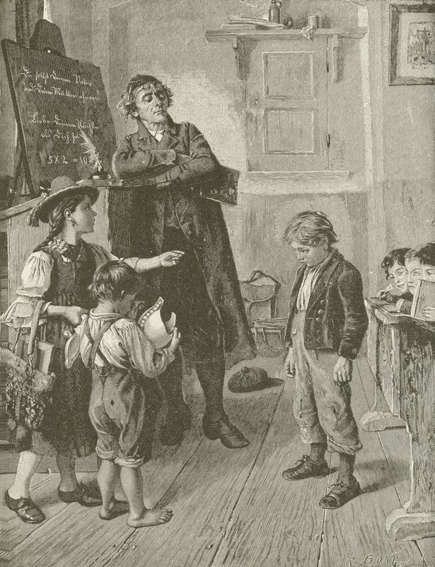 Lekkomyślny uczeń, z obrazu W Schutze autorstwa American School