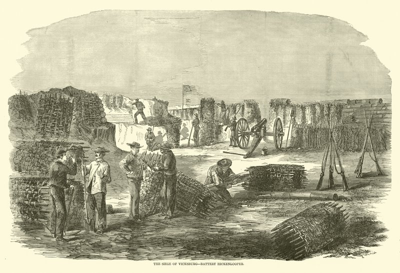 Oblężenie Vicksburga, Battery Hickenlooper, czerwiec 1863 r. autorstwa American School