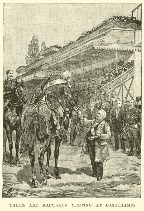 Thiers i Macmahon spotykają się w Longchamps autorstwa American School