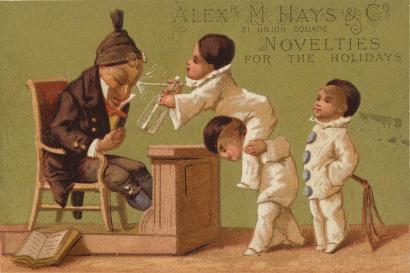 Trzech małych chłopców tryskających wodą autorstwa American School
