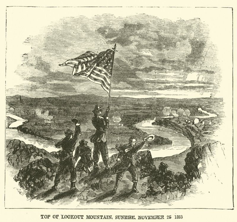 Szczyt góry widokowej, wschód słońca, 25 listopada 1863, listopad 1863 autorstwa American School
