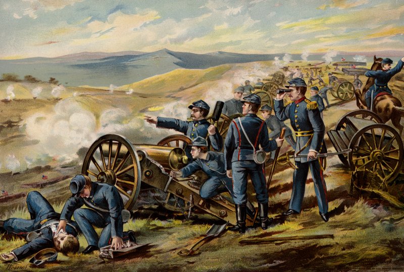 Armia amerykańska, akumulatory polowe, Malvern Hill autorstwa American School