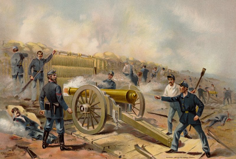 Armia amerykańska, działa oblężnicze i Barbette, Fort Haskell autorstwa American School