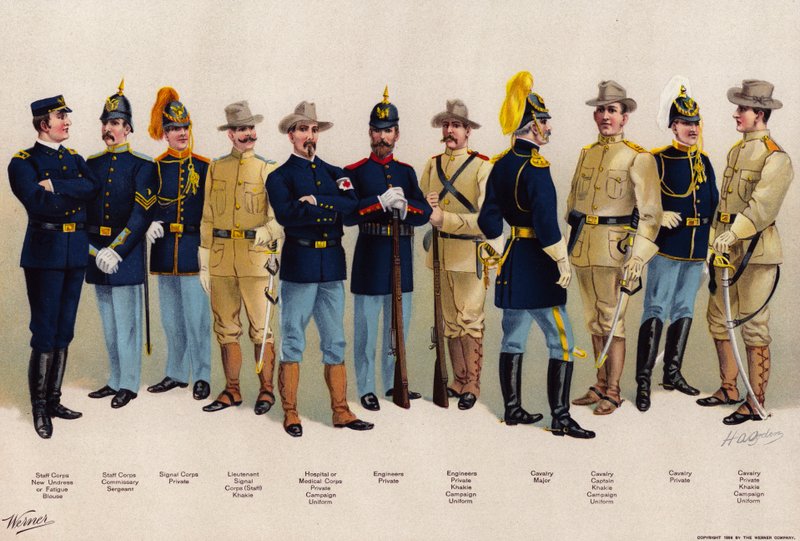 US Army, mundury, 4 Kawaleria, 2 Inżynierów autorstwa American School