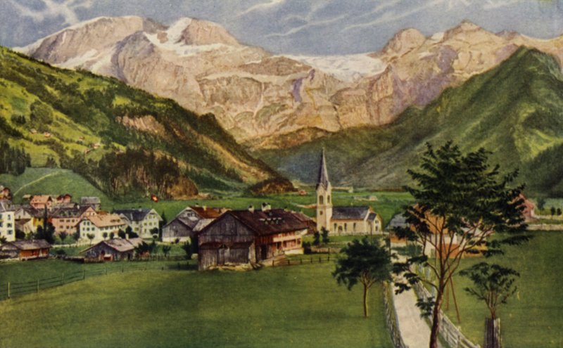 Pod lodowcem Wildstrubel (kolor lito) autorstwa American School