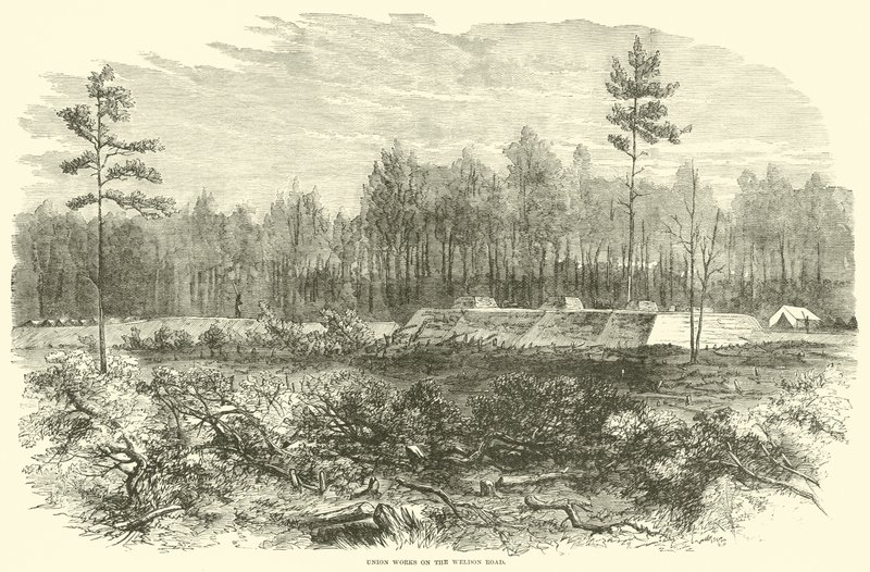 Unia działa na Weldon Road, sierpień 1864 autorstwa American School