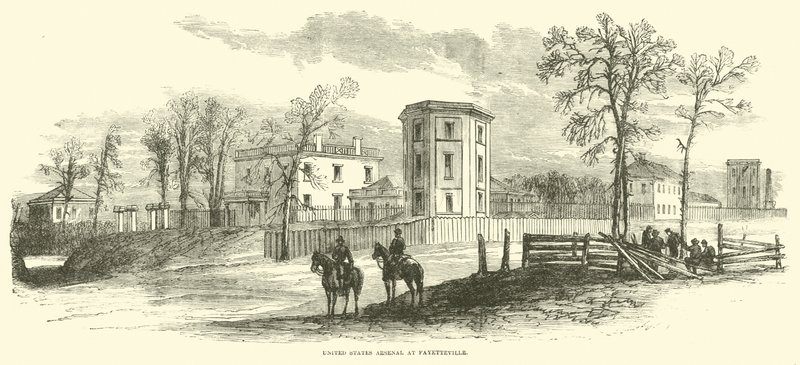 Arsenał Stanów Zjednoczonych w Fayetteville, marzec 1865 autorstwa American School