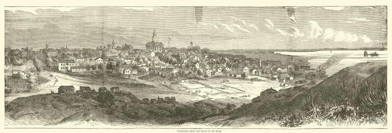 Vicksburg ze wzgórz na tyłach, maj 1863 autorstwa American School