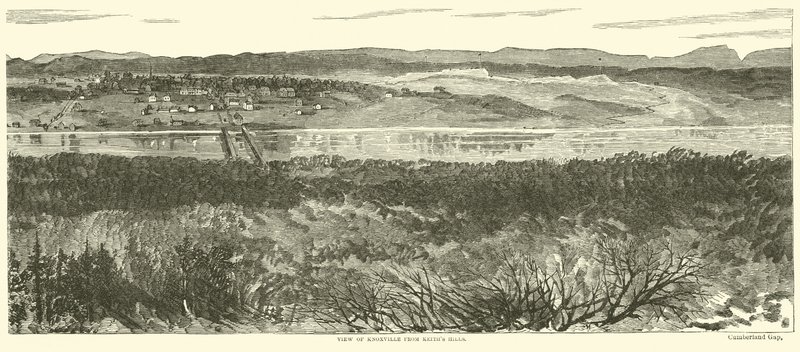 Widok Knoxville z Keiths Hills, listopad 1863 autorstwa American School