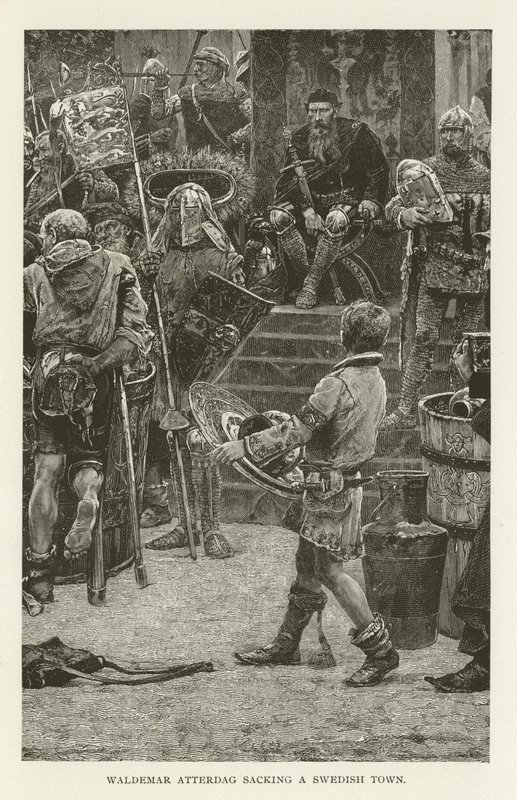 Waldemar Atterdag złupi szwedzkie miasto autorstwa American School