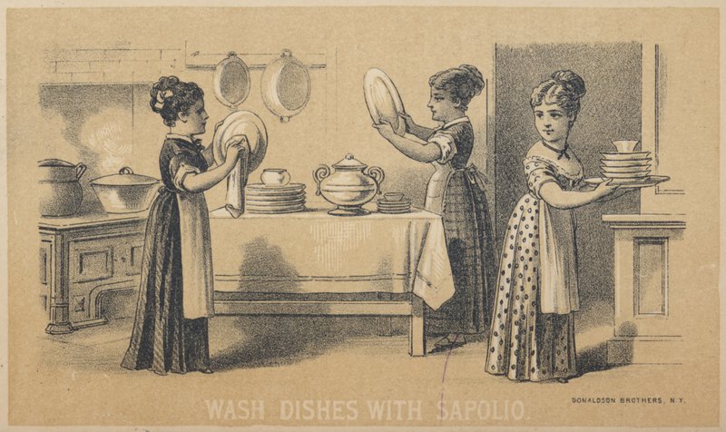 Umyj naczynia Sapolio autorstwa American School
