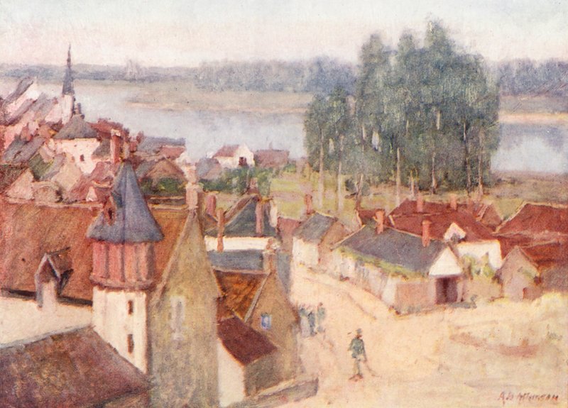 Chaumont-sur-Loire (litografia kolorowa) autorstwa Amy B. Atkinson