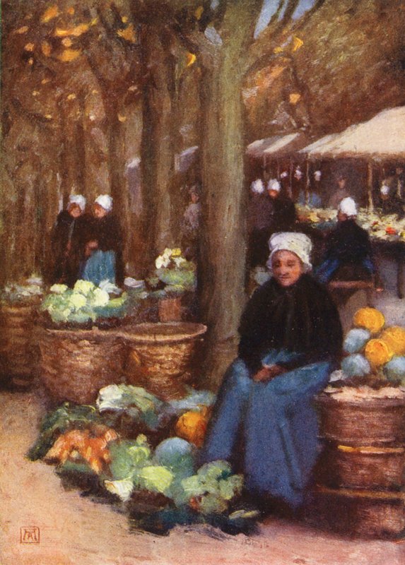 Dzień targowy (druk kolorowy) autorstwa Amy B. Atkinson
