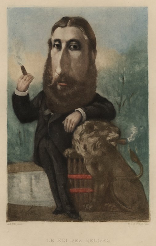 Leopold II, król Belgów autorstwa Andre Gill