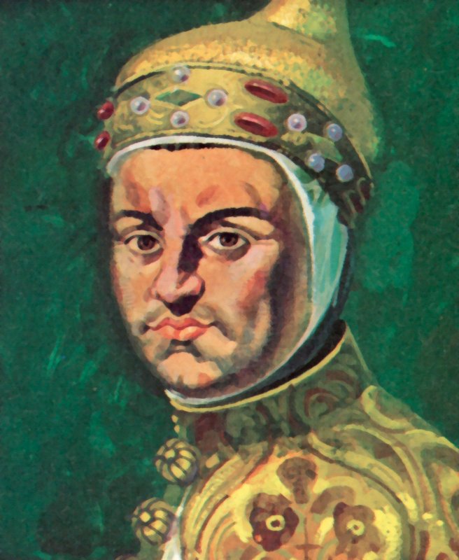Enrico Dandolo, doża Wenecji (kolorowa litografia) autorstwa Andrew Howat