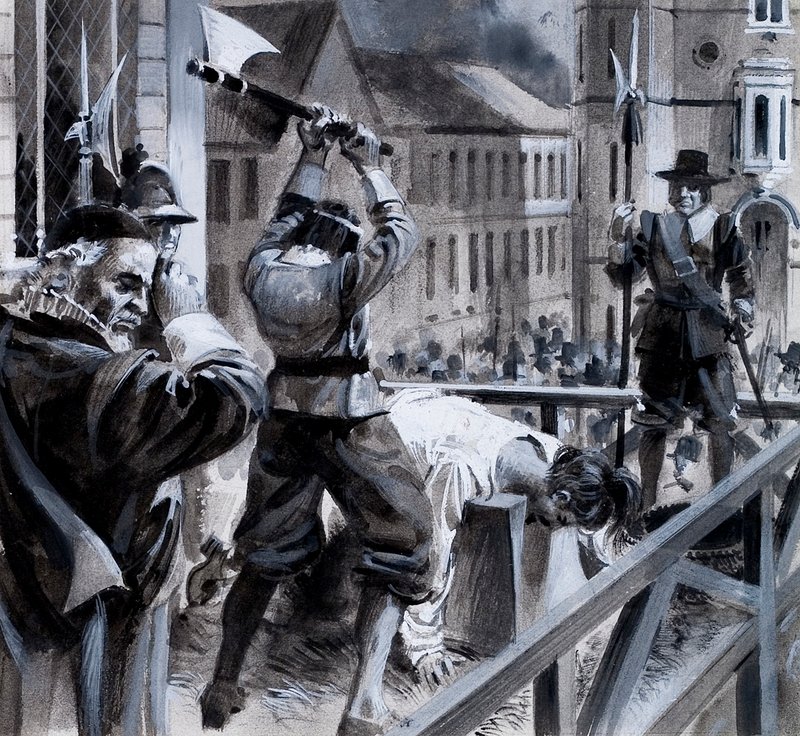 Egzekucja króla Karola I w Whitehall, 30 stycznia 1649 r. autorstwa Andrew Howat