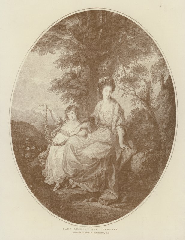 Lady Rushout i córka autorstwa Angelica Kauffmann