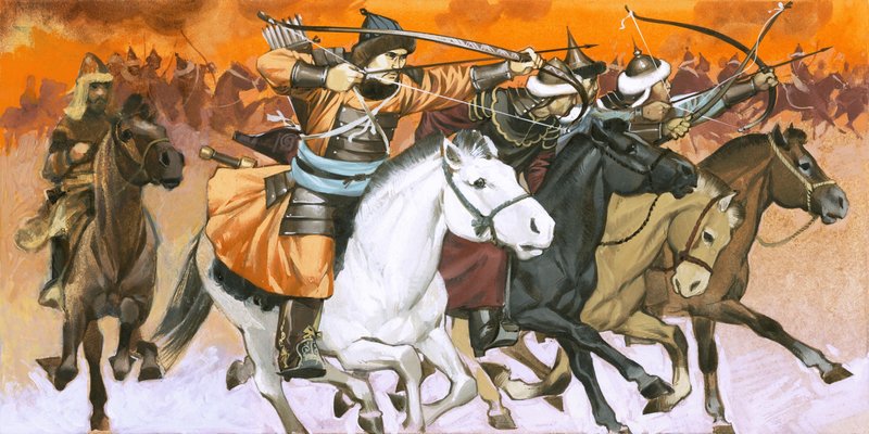 Mongolscy jeźdźcy autorstwa Angus McBride