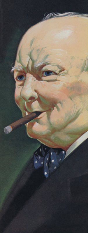 Winston Churchill (kolorowa litografia) autorstwa Angus McBride