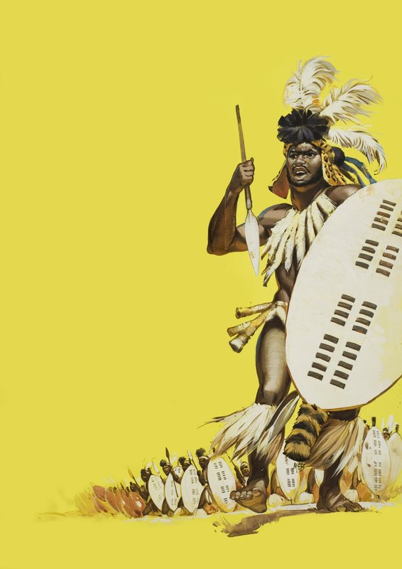 Wojownicy Zulu (gwasz na papierze) autorstwa Angus McBride