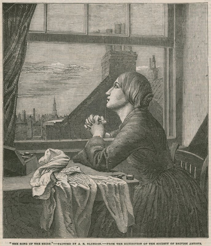 Pieśń o koszuli - malowany przez A E Blunden (rycina) autorstwa Anna E. Blunden