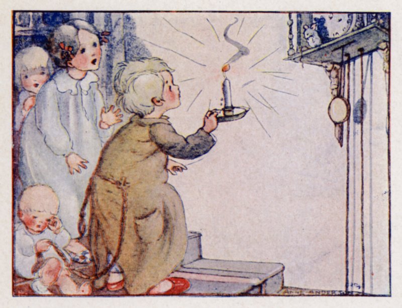 Rymowanka: Dickery, Dickery, Dock! (kolor lito) autorstwa Anne (after) Anderson