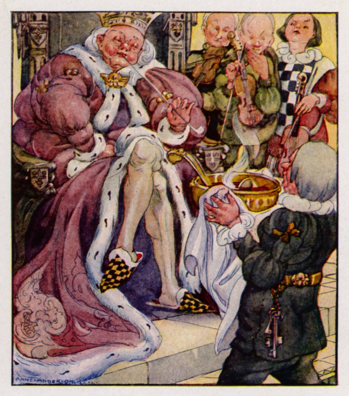 Rymowanka: Old King Cole Was A Merry Old Soul (kolor lito) autorstwa Anne (after) Anderson