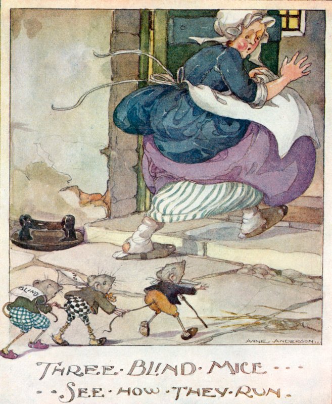 Trzy ślepe myszy... Zobaczcie, jak biegają autorstwa Anne Anderson