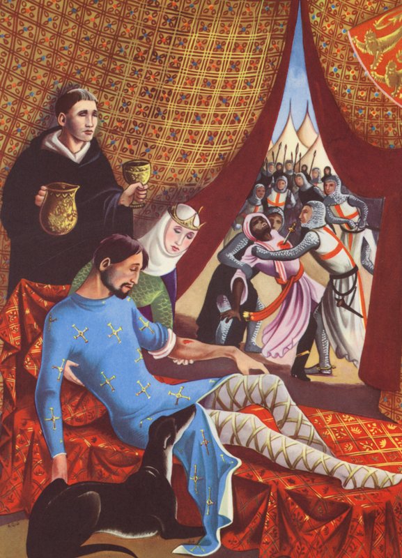 Edward I i Eleonora Kastylijska (kolorowa litografia) autorstwa Anne & Johnstone Janet (1928 79) Johnstone