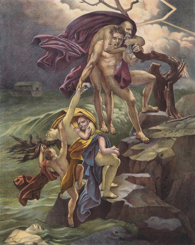 Potop (kolor lito) autorstwa Anne Louis (after) Girodet de Roucy Trioson
