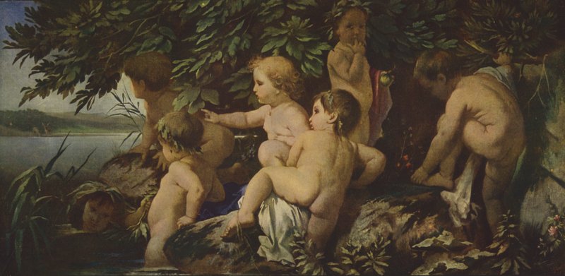 Kąpiące się dzieci (obraz olejny) autorstwa Anselm Feuerbach