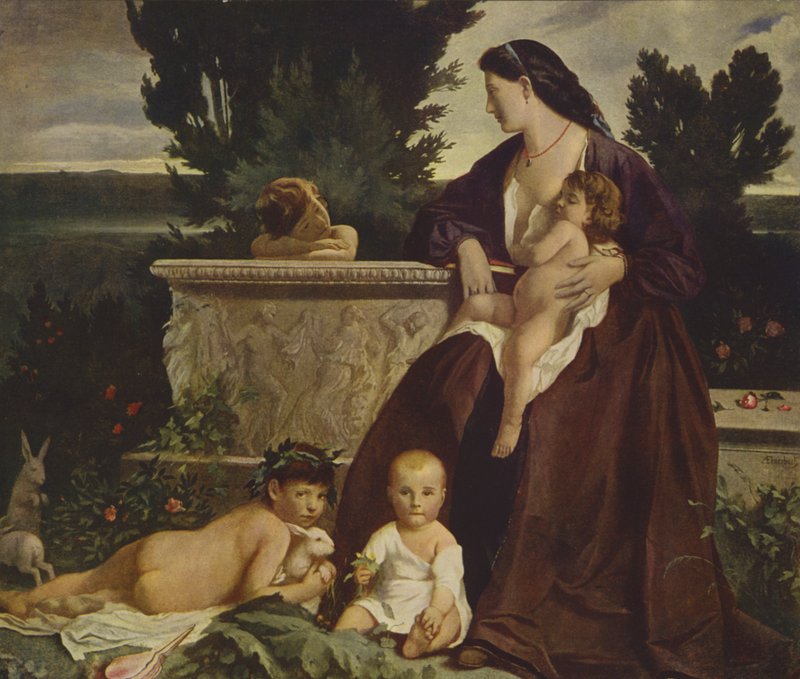 Szczęście Matki (obraz olejny) autorstwa Anselm Feuerbach