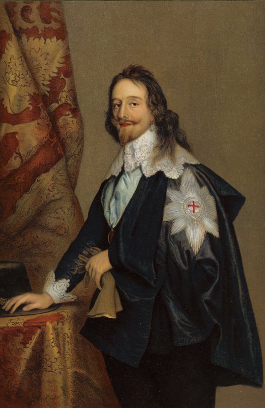 Król Karol I (chromolitho) autorstwa Anthony van Dyck