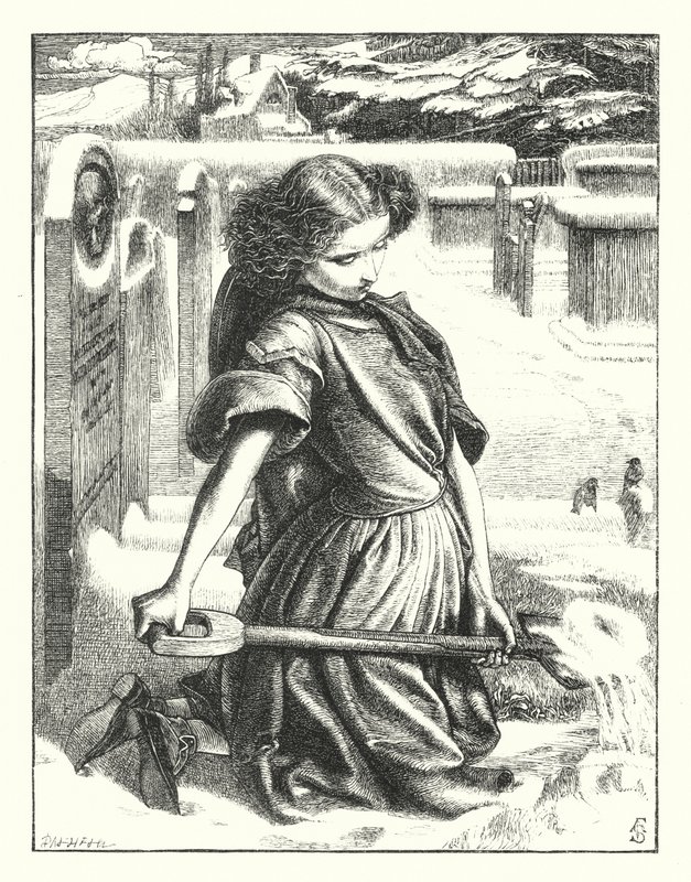 Mały żałobnik (rycina) autorstwa Anthony Frederick Augustus (after) Sandys