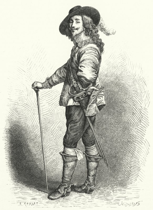 Karol I, król Anglii, Szkocji i Irlandii (rycina) autorstwa Anthony van (after) Dyck
