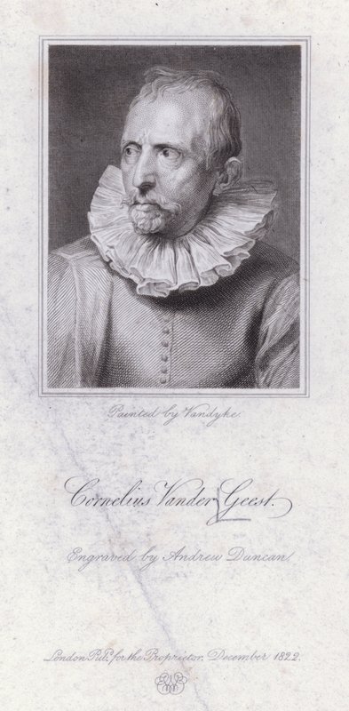 Cornelis van der Geest, flamandzki handlarz przyprawami i kolekcjoner sztuki (grafika) autorstwa Anthony van (after) Dyck