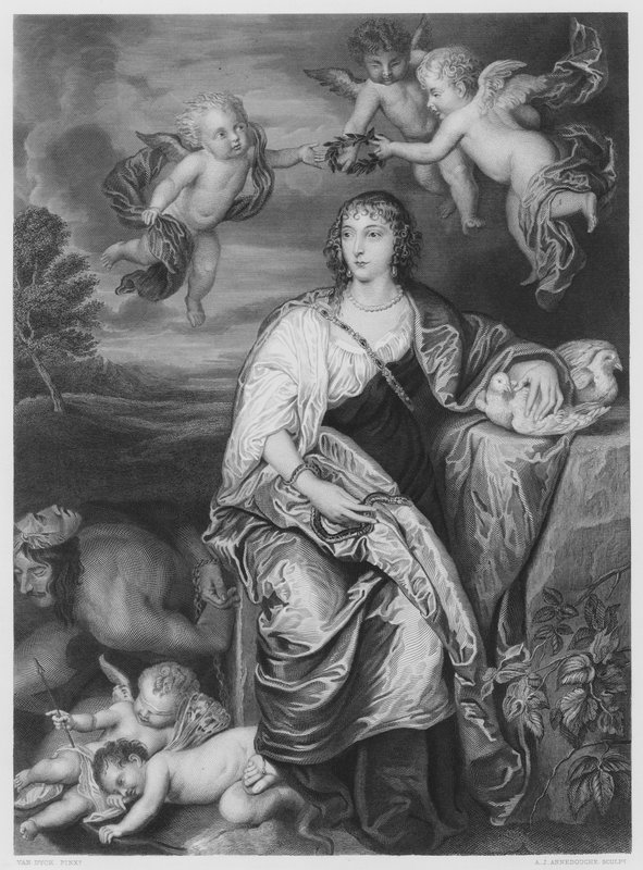 Lady Digby, ze zdjęcia w Królewskiej Kolekcji (rycina) autorstwa Anthony van (after) Dyck