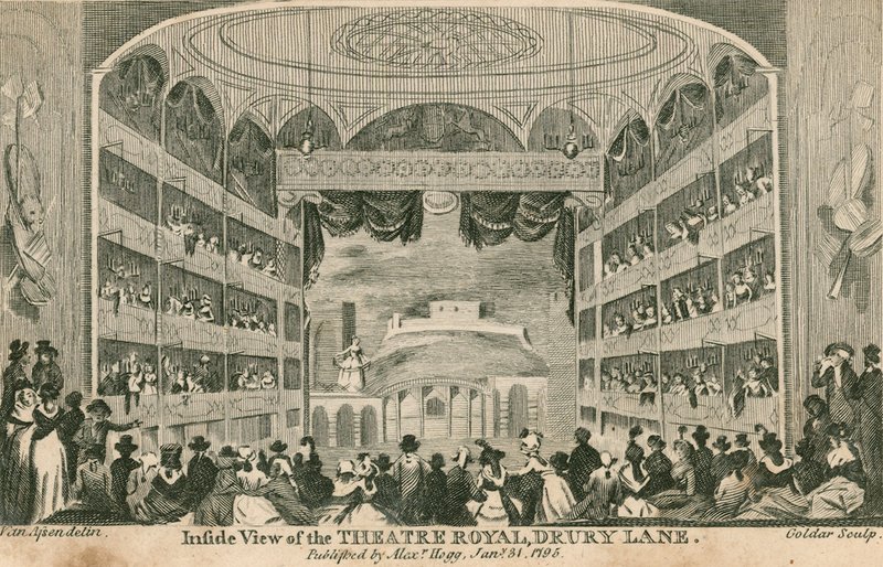 Widok wnętrza Theatre Royal, Drury Lane, Londyn autorstwa Anthony van Assen