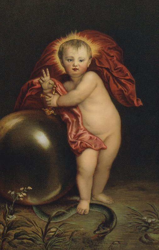 Jezus miażdżący węża autorstwa Anthony van Dyck