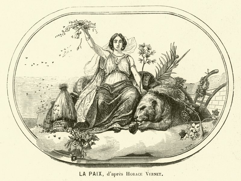 Pokój (grawerunek) autorstwa Antoine Charles Horace Vernet