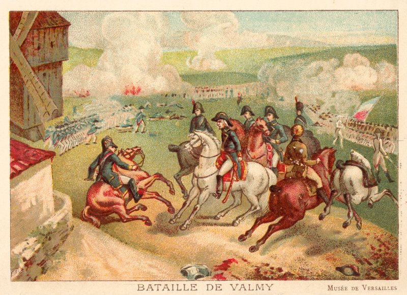 Bitwa pod Valmy, Francja, 1792 (chromolitho) autorstwa Antoine Charles Horace Vernet
