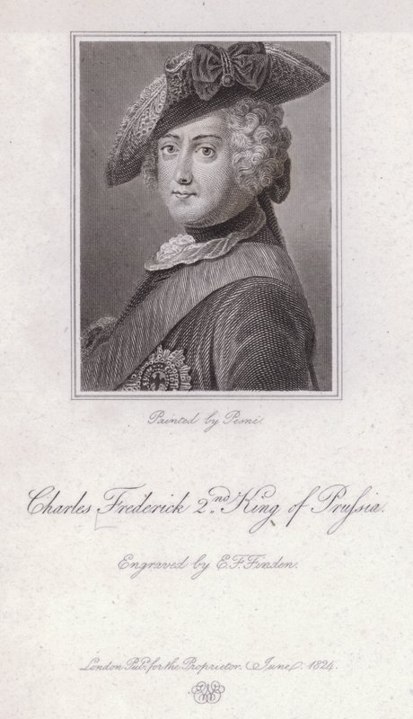 Fryderyk Wielki, król pruski (grafika) autorstwa Antoine Pesne