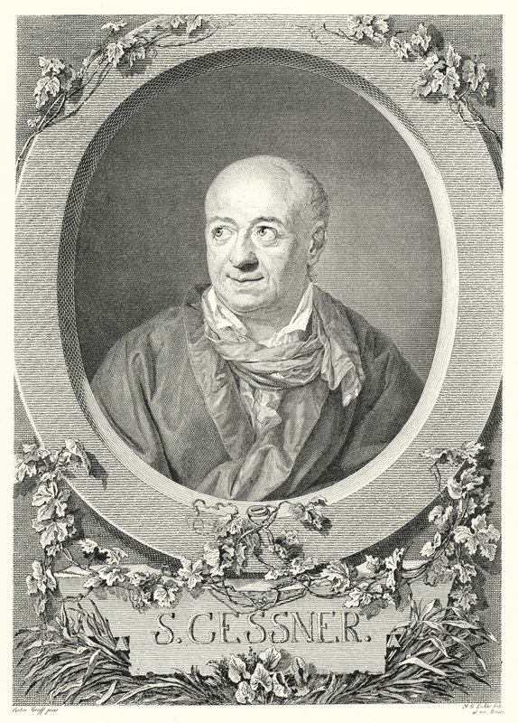 Salomon Gessner, szwajcarski malarz i poeta (grafik) autorstwa Anton (after) Graff