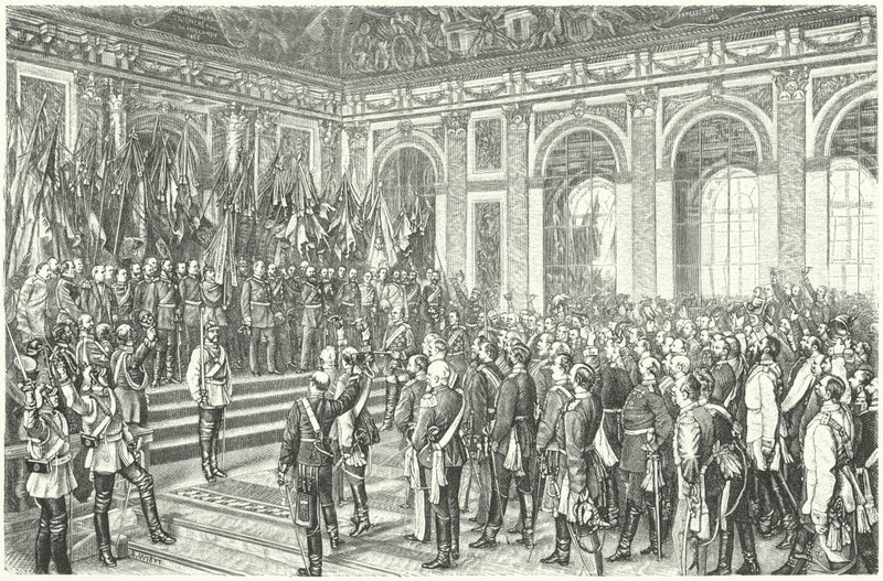 Wilhelm I Pruski ogłosił cesarza Niemiec w Wersalu autorstwa Anton Alexander von (after) Werner