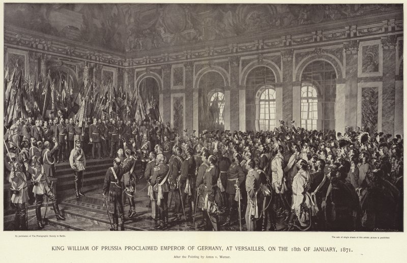 Król Wilhelm Pruski obwołany cesarzem Niemiec autorstwa Anton Alexander von Werner