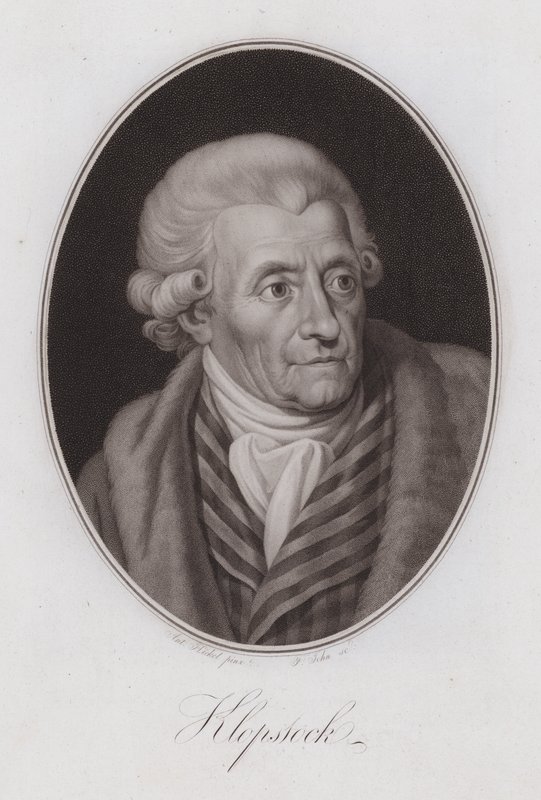 Friedrich Gottlieb Klopstock , niemiecki poeta (grafika) autorstwa Anton Hickel