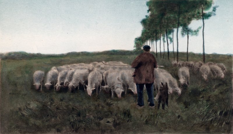 Jesień (fotograwiura kolorowa) autorstwa Anton Mauve