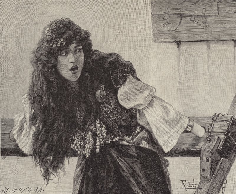 Oszczerca (rycina) autorstwa Antonio Maria Fabres y Costa