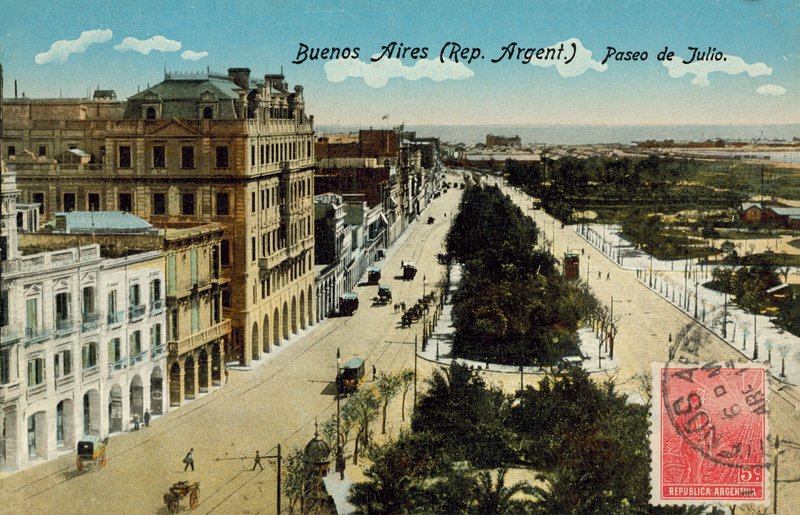 Paseo de Julio, Buenos Aires, Argentyna (kolorowe zdjęcie) autorstwa Argentinian Photographer