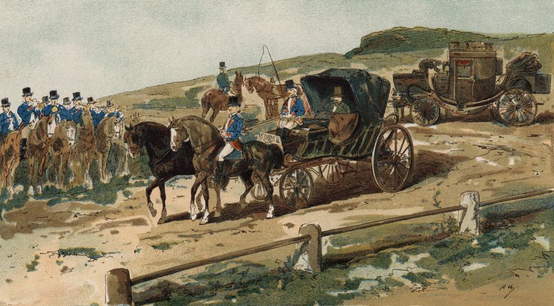 Postiliony, powóz i poczta, Holandia, XIX w. autorstwa Armand Jean Heins